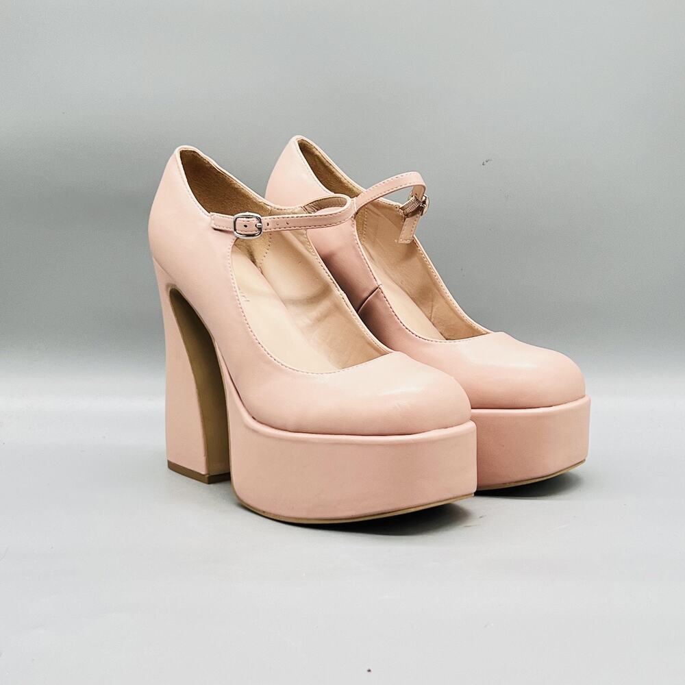Madden Girl Shoes Womens 8.5 Pink Khloie Platform Block Heel Round Toe Pumps